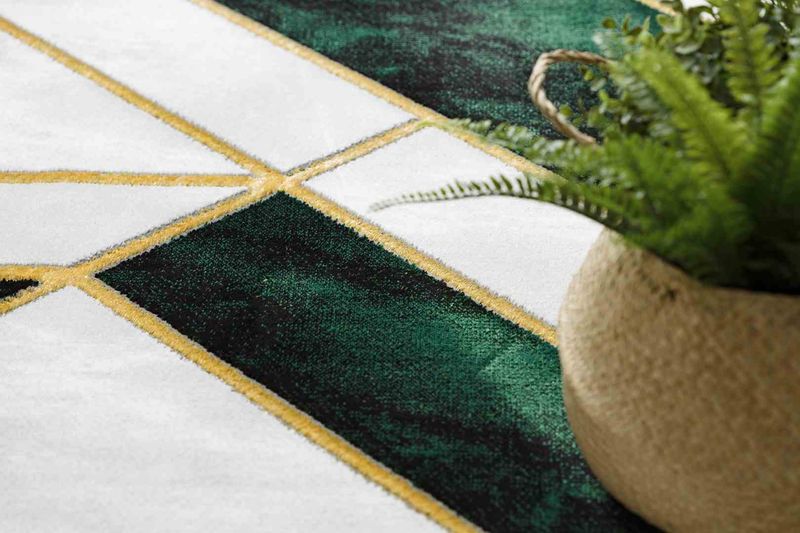 RUG/LU/ESTEMA/MARBLE3/BOTTLEGREEN+GOLD/R120 zdjęcie 5