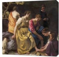 Obraz 70x70cm Diana and her Nymphs, Vermeer Vintage