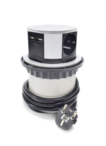 4-krotne gniazdo stołowe chowane z usb na Arena.pl