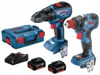 BOSCH ZESTAW GSR 18V-50 + GDX 18V-200 + L-BOXX