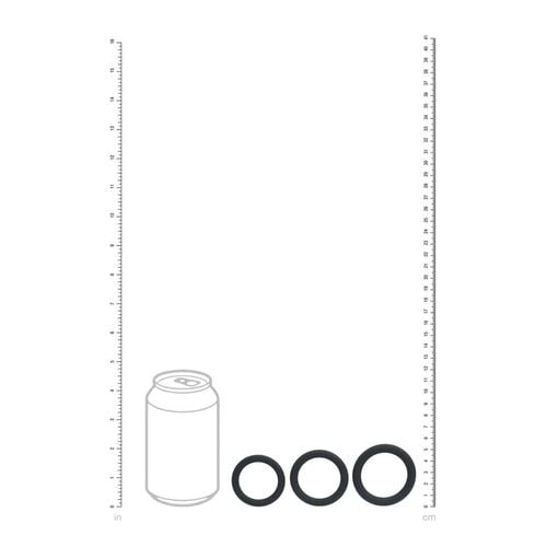 Classic Silicone Cockring Set Of 3 - L/Xl/Xxl - Black na Arena.pl