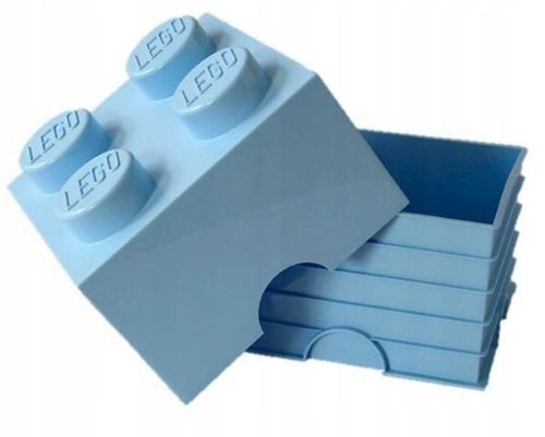 Pojemnik LEGO na klocki 2x2 niebieski 40031736 na Arena.pl