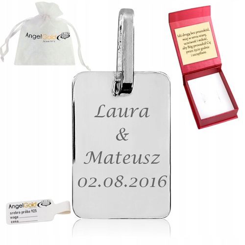 SREBRNY NIEŚMIERTELNIK BLASZKA PR.925 + GRAWER na Arena.pl