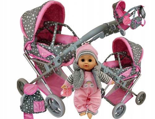 WÓZEK DLA LALEK NOSIDŁO TORBA POŚCIEL+BOBAS ŚPIEWA na Arena.pl