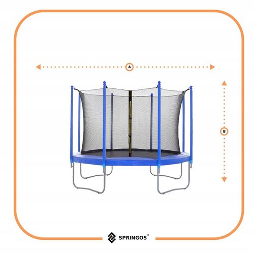 SIATKA DO TRAMPOLINY WEWNĘTRZNA MOCNA OCHRONNA na 8 SŁUPKÓW 304-312 cm 10FT na Arena.pl