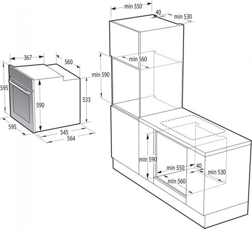 Piekarnik do zabudowy GORENJE BO6735E02X Optibake na Arena.pl