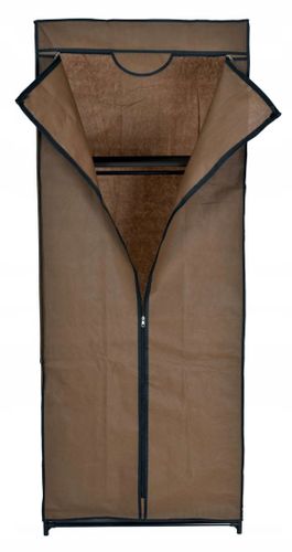 Szafa tekstylna z półką Fela - ciemny brąz na Arena.pl