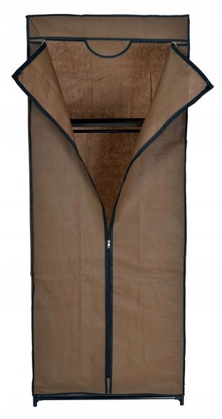 Szafa tekstylna z półką Fela - ciemny brąz zdjęcie 2