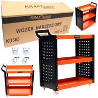Wózek warsztatowy 68x37x25cm cztery kółka jezdne + blokada - Kraft&Dele