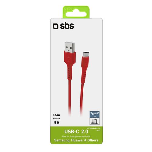 kabel przewód usb-a - usb-c 1.5m - czerwony na Arena.pl