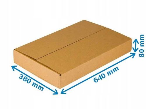 karton klapowy 640x380x80mm 3w b 380g/m2 na Arena.pl