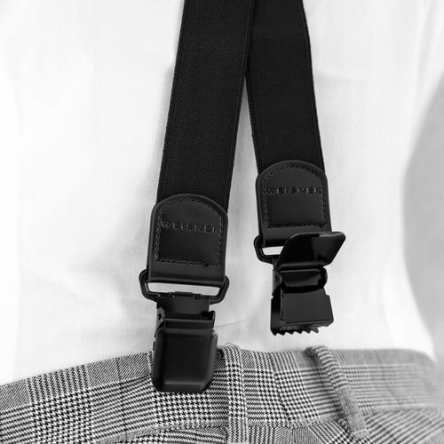 WEISNER X Black | ELEGANCKIE SZEROKIE SZELKI DO SPODNI GARNITURU NA na Arena.pl