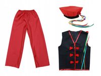 STRÓJ LUDOWY KRAKOWIAK CZAPKA SPODNIE 98-110