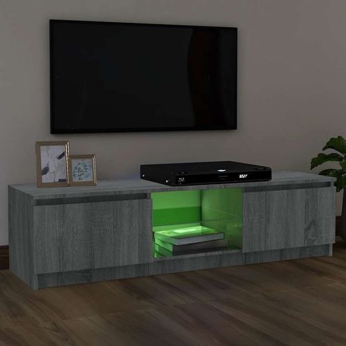 Szafka pod TV z LED, szary dąb sonoma, 120x30x36 cm na Arena.pl
