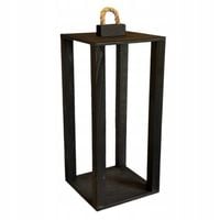 Lampion drewniany latarnia stroik ślub Święta BożeNarodzenie czarny 50cmXXL