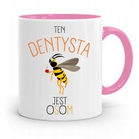 Kubek Różowy Prezent Dentysty Dentysta Jest Osom Z Nadrukiem Ze Zdjęciem