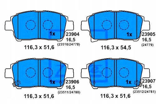 KLOCKI HAM PRZOD TOYOTA YARIS 99- +ABS ATE na Arena.pl
