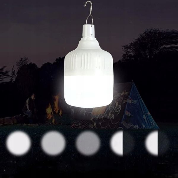 LAMPA KEMPINGOWA ŻARÓWKA LED LAMPKA DO NAMIOTU Z HACZYKIEM I AKUMULATOREM zdjęcie 9