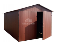 BLASZAK GARAŻ BLASZANY 3X5 BRAMA DWUSKRZYDŁOWA - BRĄZOWY - BL118