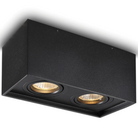 Nasufitowa lampa Hamal 303102003 Elkim 2-punktowa kostka czarna