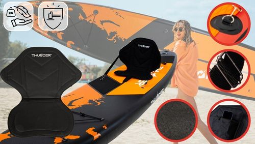 OGROMNA 365CM deska SUP dmuchana WYTRZYMAŁA siedzisko ZESTAW Thunder na Arena.pl