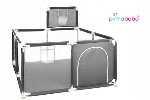 PRIMABOBO Kojec dla dziecka z koszem Duży suchy basen 126x126cm składany na Arena.pl
