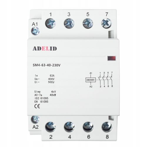STYCZNIK MODUŁOWY 63-40 230V 63A 3P 4Z 3-FAZ 40A na Arena.pl