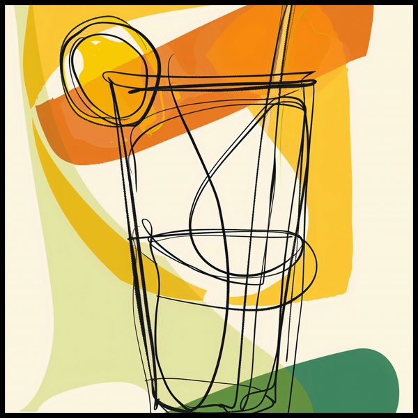 Plakat 80x80cm Koktajl Artystyczny zdjęcie 2