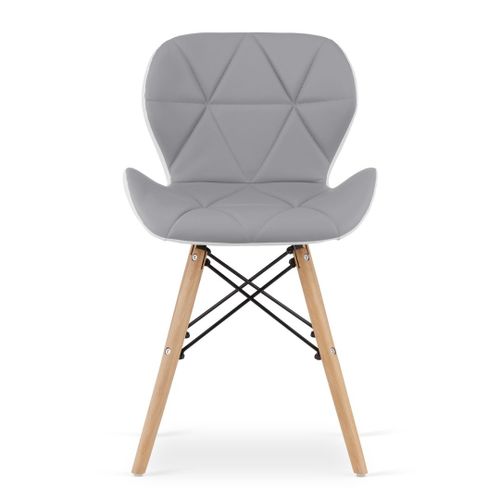 Krzesło LAGO ekoskóra - szaro-białe x 1 na Arena.pl