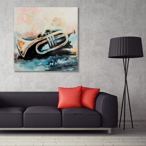Obraz na płótnie - Canvas, Trąbka 80x80 na Arena.pl