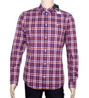 Męska koszula Tommy Jeans -Check Shirt Slim czerwona kratka DM0DM11328 - M