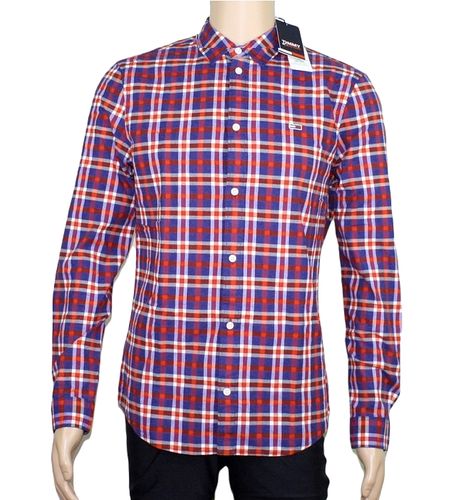 Męska koszula Tommy Jeans -Check Shirt Slim czerwona kratka DM0DM11328 - M na Arena.pl