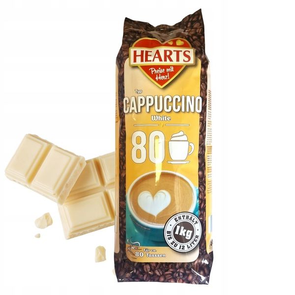 Kawa cappuccino Hearts WHITE 1 kg zdjęcie 1