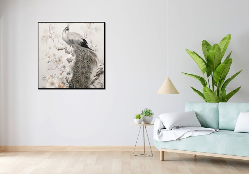 Plakat 90x90cm Pawia Gracja zdjęcie 4