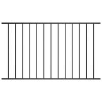 Panel ogrodzeniowy, kryta proszkowo stal, 1,7x1 m, czarny