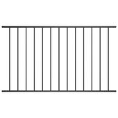 Panel ogrodzeniowy, kryta proszkowo stal, 1,7x1 m, czarny