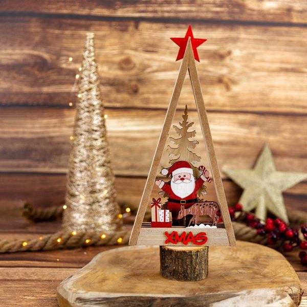 Drewniany stroik świąteczny Choinka 34 cm zdjęcie 2