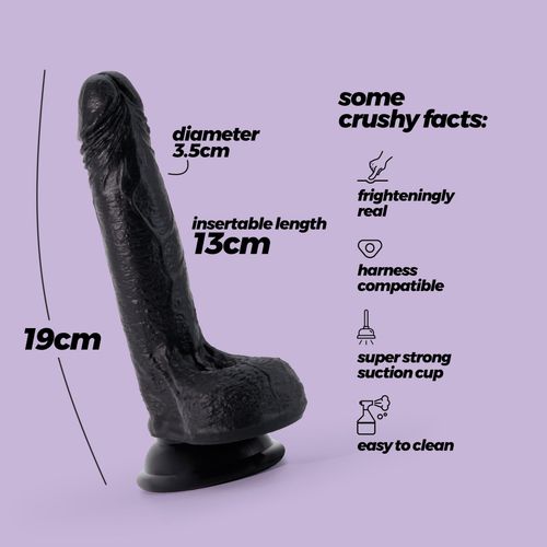 Crushious Inviktus 7 Liquid Silicone Dildo Black na Arena.pl