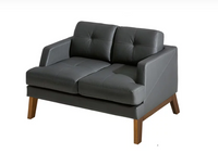 Czarna Kanapa Dwuosobowa 132 cm KARL DL - Kolory Do Wyboru