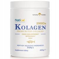 KOLAGEN Naturalny PREMIUM Colagen Wspiera Skórę Stawy HA MSM WIT C 400 g