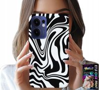 ETUI DO OPPO FIND X5 LITE - CZARNO BIAŁA ABSTRAKCJA + SZKŁO HART