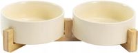 Miski na karmę i wodę Ceramiczne SPUNKYJUNKY Podwójna ze stojakiem 400ml