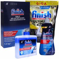 2 x Zestaw Finish do zmywarki Kapsułki Ultimate 90szt Sól Czyścik Nabłyszcz