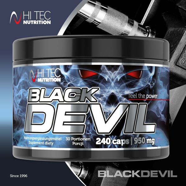 HI TEC Black DEVIL- 240 kaps BOOSTER TESTOSTERON zdjęcie 5