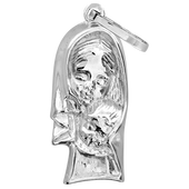 SREBRNY MEDALIK MATKA BOSKA Z DZIECIĄTKIEM SREBRO PRÓBY 925
