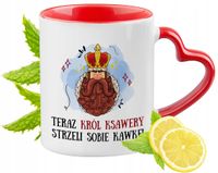Dla Ksawerego Kubek Czerwony Z Uszkiem W Kształcie Serca Na Prezent