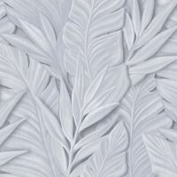TAPETA WZÓR ROŚLINNY LIŚCIE ODCIENIE SZAROŚCI WINYLOWA NA FLIZELINIE