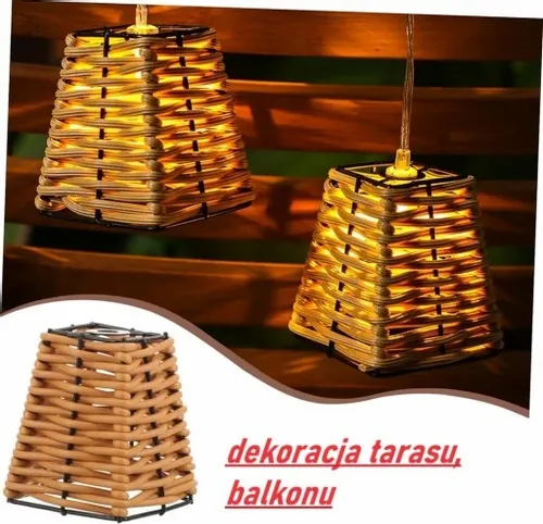 lampa solarna GIRLANDA 10ciepych LED dekoracja taras balkon koszyczek P-725 na Arena.pl