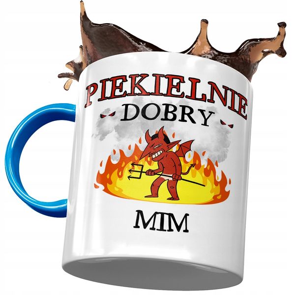 Kubek Błękitny Dla Mima Piekielnie Dobry Z Nadrukiem Ze Zdjęciem zdjęcie 1