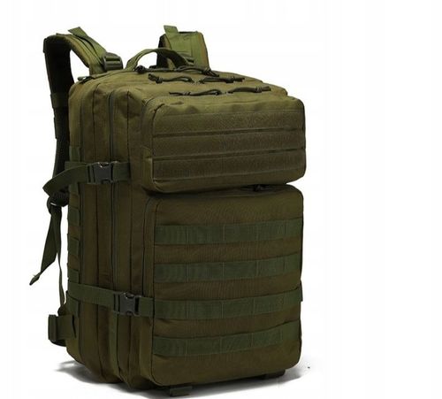 DUŻY PLECAK WOJSKOWY POJEMNY TURYSTYCZNY TAKTYCZNY MILITARNY 45L + FLAGA na Arena.pl